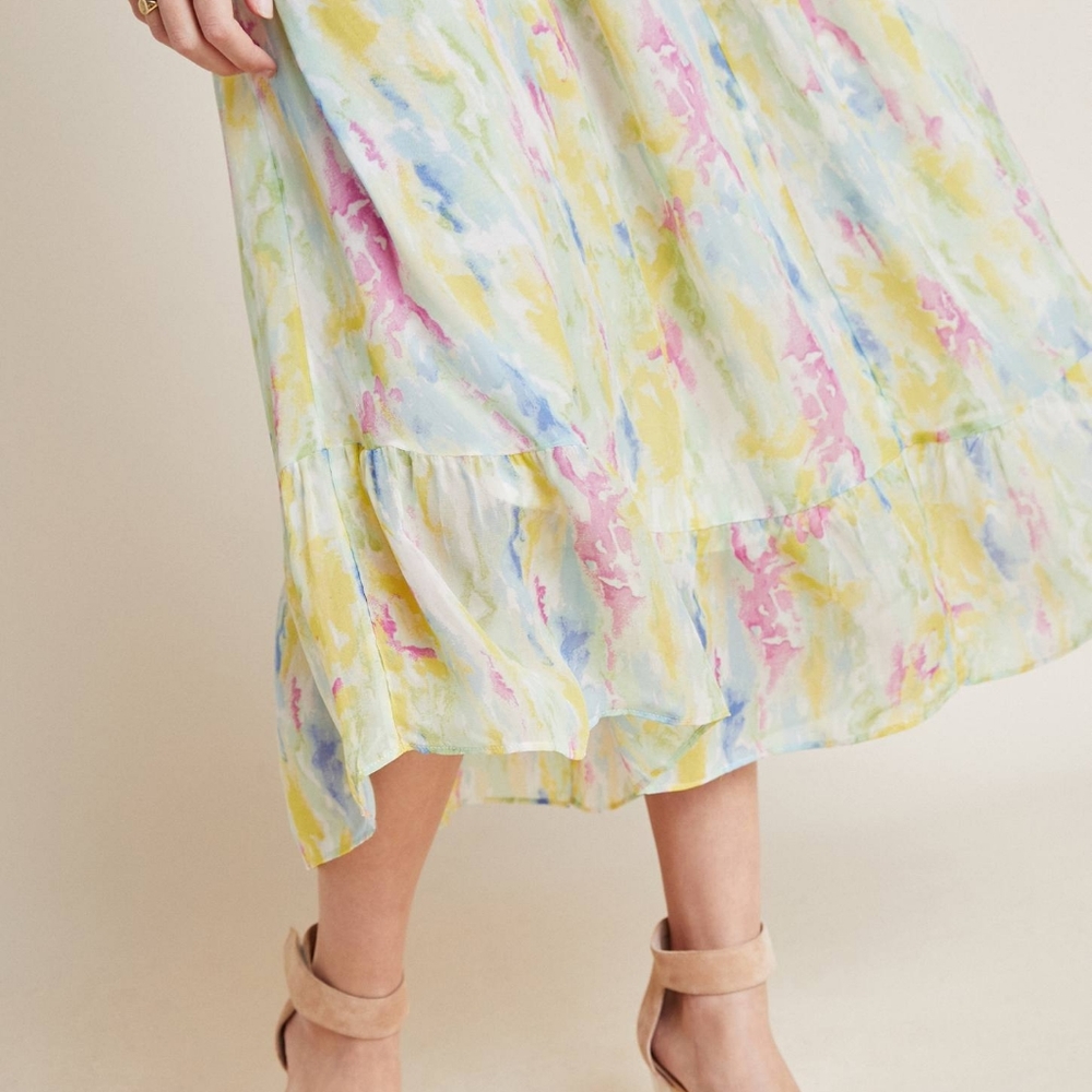 BY|ANTHROPOLOGIE WATERCOLOR MAXI DRESS - Picture 5 of 14